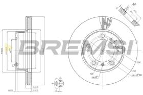 BREMSI CD7293V - B. DISC FRONT DIA.298 VENT. PORSCHE BOXS