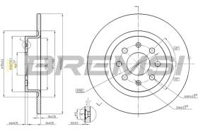 BREMSI CD7299S - B. DISC REAR DIA.264 SOLID FIAT PUNTO EV