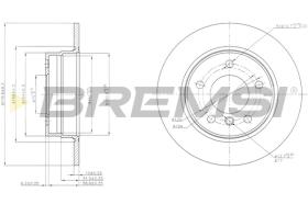 BREMSI CD7303S - B. DISC REAR DIA.280 SOLID BMW 116 I