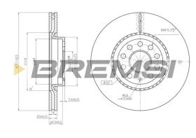 BREMSI CD7305V - B. DISC FRONT DIA.312 VENT. AUDI A3