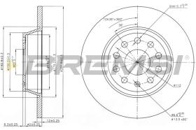 BREMSI CD7306S - B. DISC REAR DIA.286 SOLID AUDI A3