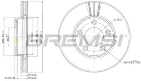 BREMSI CD7311V - B. DISC FRONT DIA.278 VENT. MAZDA 5