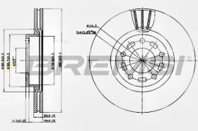 BREMSI CD7312V - B. DISC FRONT DIA.300 VENT. MAZDA 3