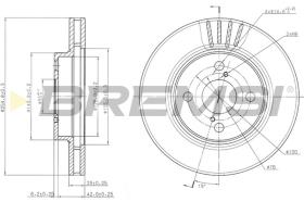 BREMSI CD7314V - B. DISC FRONT DIA.255 VENT. TOYOTA COROL