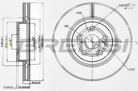 BREMSI CD7315V - B. DISC FRONT DIA.295 VENT. TOYOTA AVENS