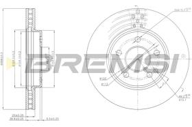 BREMSI CD7316V - B. DISC FRONT DIA.288 VENT. MERCED B200