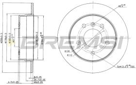 BREMSI CD7362S - B. DISC REAR DIA.258 SOLID MERCED A210