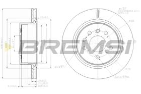 BREMSI CD7366V - B. DISC REAR DIA.286 VENT. OPEL OMEGA