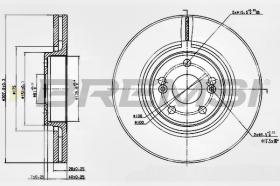 BREMSI CD7368V - B. DISC FRONT DIA.308 VENT. RENAULT ESPA