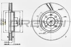 BREMSI CD7374V - B. DISC FRONT DIA.280 VENT. OPEL ASTRA