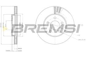 BREMSI CD7376V - B. DISC FRONT DIA.257 VENT. CHRYSLER NEO