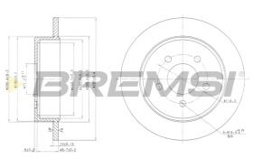 BREMSI CD7378S - B. DISC REAR DIA.285 SOLID FORD EXPLORER