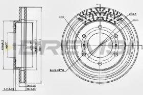 BREMSI CD7384V - B. DISC FRONT DIA.290 VENT. MITSUB PAJER