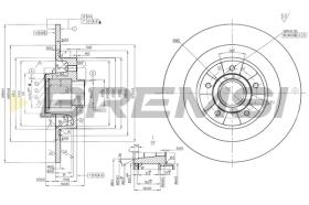 BREMSI CD7386S - B. DISC REAR DIA.300 SOLID RENAULT VEL S