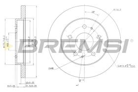 BREMSI CD7387S - B. DISC FRONT DIA.273 SOLID DAEWOO TERIO