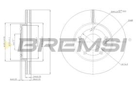 BREMSI CD7393V - B. DISC FRONT DIA.275 VENT. MITSUB SPACE