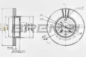 BREMSI CD7396V - B. DISC FRONT DIA.245 VENT. SUZUKI BALEN