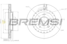 BREMSI CD7399V - B. DISC FRONT DIA.286 VENT. DACIA DUSTER