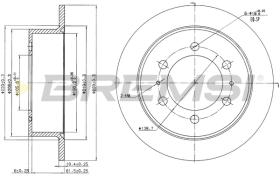 BREMSI CD7400S - B. DISC REAR DIA.299 SOLID DAEWOO KORAND