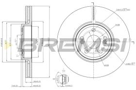 BREMSI CD7405V - B. DISC FRONT DIA.324 VENT. RENAULT ESPA