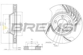 BREMSI CD7408VLS - B. DISC FRONT DIA.350 VENT.SX LF AUDI Q7