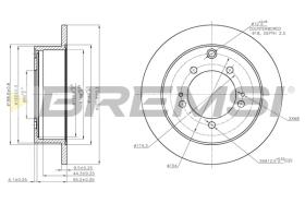 BREMSI CD7410S - B. DISC REAR DIA.262 SOLID MITSUB OUTLAN