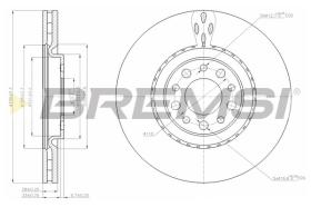 BREMSI CD7455V - B. DISC FRONT DIA.330 VENT. ALFA GIULIET