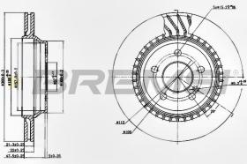 BREMSI CD7457V - B. DISC REAR DIA.300 VENT. MERCED S400