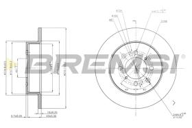 BREMSI CD7466S - B. DISC REAR DIA.260 SOLID HONDA CIVIC