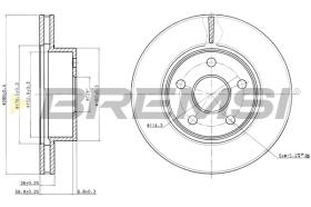 BREMSI CD7471V - B. DISC FRONT DIA.286 VENT. FORD EXPLORE