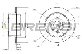 BREMSI CD7474S - B. DISC REAR DIA.269 SOLID TOYOTA CELICA