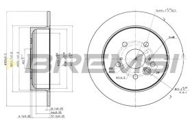 BREMSI CD7486S - B. DISC REAR DIA.302 SOLID TOYOTA RAV 4