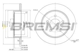 BREMSI CD7492S - B. DISC REAR DIA.290 SOLID CHRYSLER VOYA