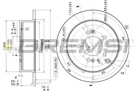 BREMSI CD7493S - B. DISC REAR DIA.284 SOLID HYUNDAI TUCSO