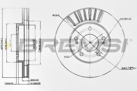 BREMSI CD7494V - B. DISC FRONT DIA.280 VENT. NISSAN MAXIM