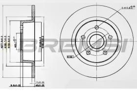 BREMSI CD7497S - B. DISC FRONT DIA.278 SOLID FORD TRANSIT