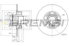 BREMSI CD7498S - B. DISC REAR DIA.280 SOLID OPEL VIVARO