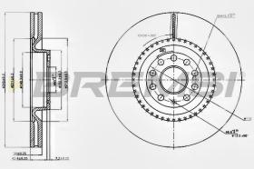 BREMSI CD7504V - B. DISC FRONT DIA.345 VENT. AUDI A3