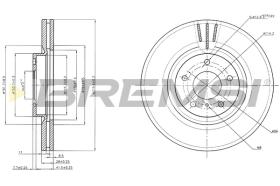 BREMSI CD7505V - B. DISC FRONT DIA.320 VENT. NISSAN MURAN