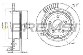 BREMSI CD7506S - B. DISC REAR DIA.308 SOLID INFINITI EX