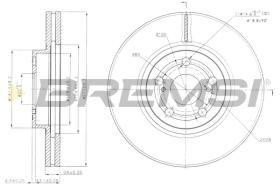 BREMSI CD7508V - B. DISC FRONT DIA.277 VENT. TOYOTA AVENS