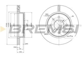 BREMSI CD7509V - B. DISC FRONT DIA.253 VENT. OPEL AGILA