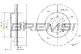 BREMSI CD7510V - B. DISC FRONT DIA.262 VENT. HONDA CIVIC