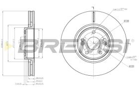 BREMSI CD7511V - B. DISC FRONT DIA.308 VENT. RENAULT LAGU