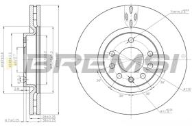 BREMSI CD7512V - B. DISC FRONT DIA.305 VENT. FIAT CROMA