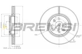 BREMSI CD7513V - B. DISC FRONT DIA.300 VENT. RENAULT SCEN