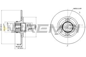 BREMSI CD7515S - B. DISC REAR DIA.238 SOLID RENAULT CLIO