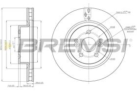 BREMSI CD7524V - B. DISC FRONT DIA.312 VENT. RENAULT CLIO