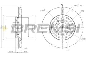 BREMSI CD7526V - B. DISC REAR DIA.280 VENT. AUDI A8