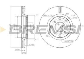 BREMSI CD7527V - B. DISC FRONT DIA.247 VENT. CITROEN C1